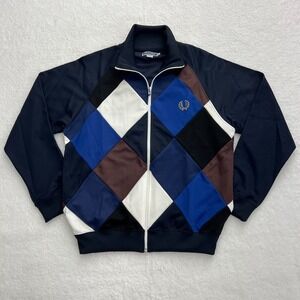 Fred Perry Taped Track Jacket Navy Men's Size‎ M VTG NWT